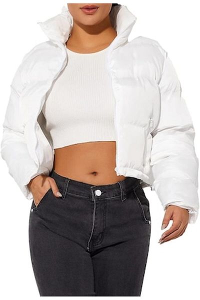 OEM HUJOIN - Short jacket for women, thin, white, L