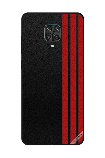 Covernex غطاء حماية لهاتف شاومي ريدمي نوت 9S/9 برو بثلاثة خطوط عمودية حمراء