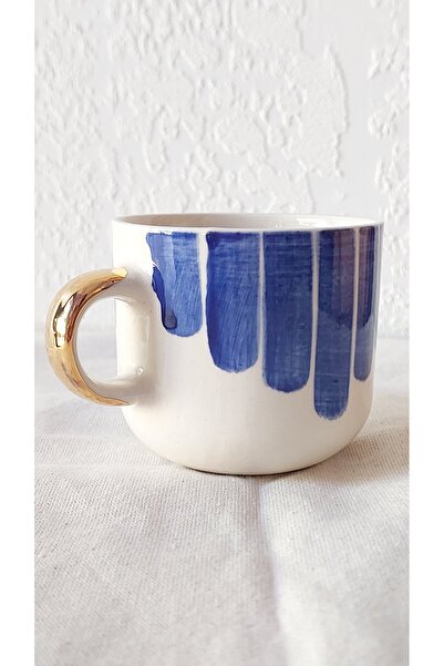 Handmade ÇİZGİ DETAYLI Elyapımı Kahve fincanı 150ml