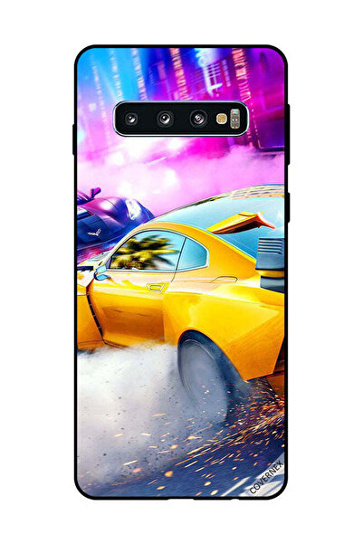 Covernex غطاء حماية لهاتف سامسونج جالاكسي S10 - سيارة صفراء