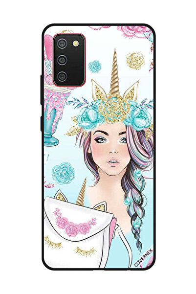 Covernex غطاء حماية لهاتف سامسونج جالاكسي A02s/F02s رموش على الحقيبة وفتاة وح...