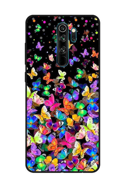 Covernex غطاء حماية لهاتف شاومي ريدمي نوت 8 برو - فراشات صغيرة متعددة الألوان