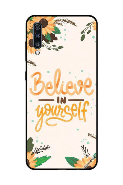 Covernex غطاء حماية لهاتف سامسونج جالاكسي A70 - ثق بنفسك - زهور الشمس