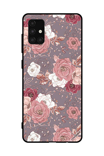 Covernex غطاء حماية لهاتف سامسونج جالاكسي A71 4G بلون الشوكولاتة ونقشة الزهور