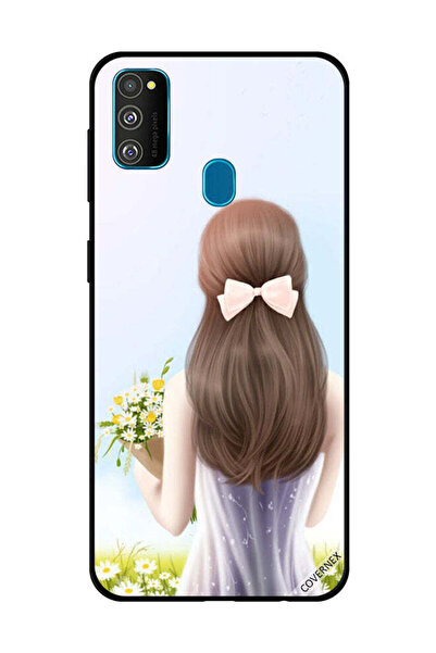 Covernex غطاء حماية لهاتف سامسونج جالاكسي M30s فتاة جميلة تحمل الزهور