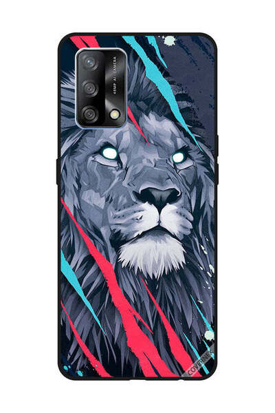 Covernex غطاء حماية لهاتف OPPO A74/F19 4G برسومات الأسد الملك