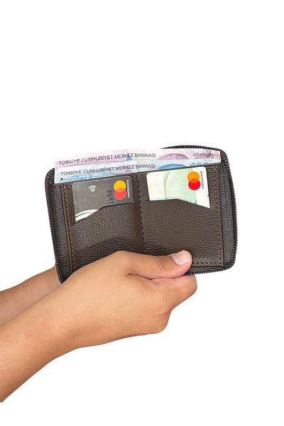 Tisaati Premium Series Luxury Leather Special Production Vertical Zipper Men's Wallet