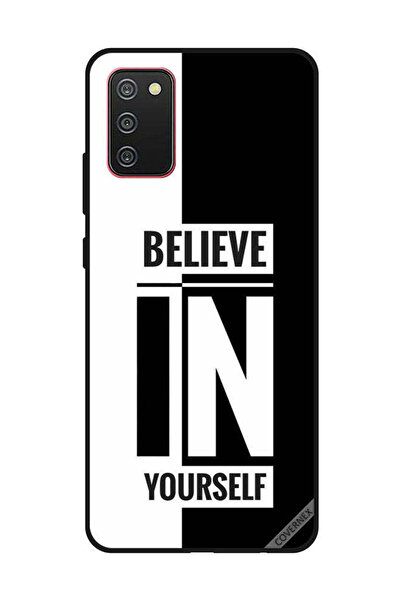 Covernex غطاء حماية لهاتف سامسونج جالاكسي A02s/F02s - ثق بنفسك - أسود وأبيض
