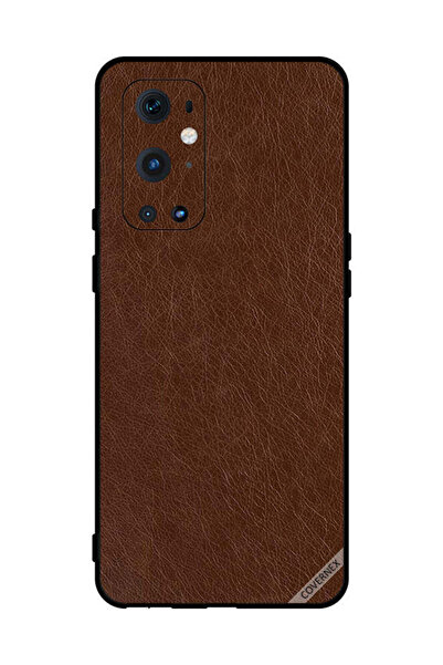 Covernex غطاء حماية لهاتف OnePlus 9 Pro بنمط جلدي بني داكن