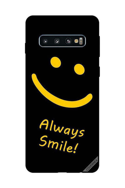 Covernex غطاء حماية لهاتف سامسونج جالاكسي S10 - ابتسامة دائمة، أصفر