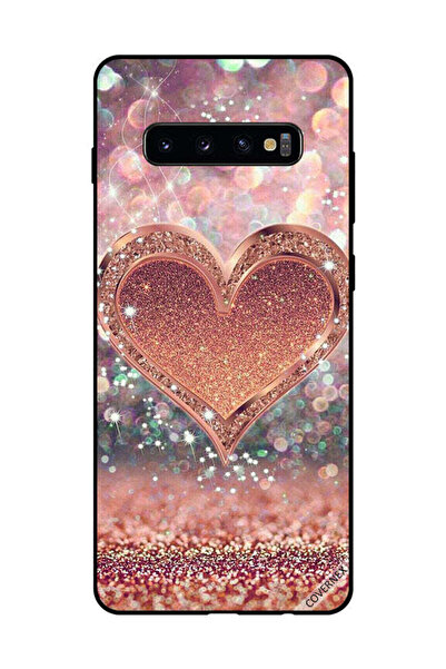 Covernex غطاء حماية لهاتف سامسونج جالاكسي S10 بلس - قلب ذهبي لامع