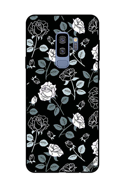 Covernex غطاء حماية لهاتف سامسونج جالاكسي S9 بلس بنقشة زهور باللونين الأبيض و...
