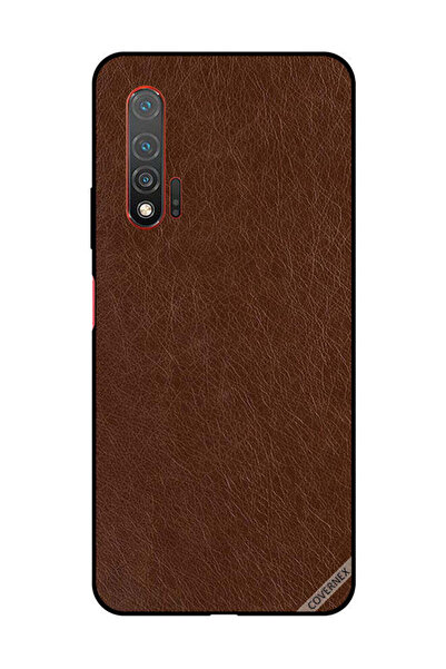 Covernex غطاء حماية لهاتف هواوي نوفا 6 5G بنمط جلدي بني داكن