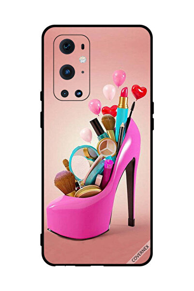 Covernex غطاء حماية لهاتف OnePlus 9 Pro حذاء وردي مع أدوات مكياج