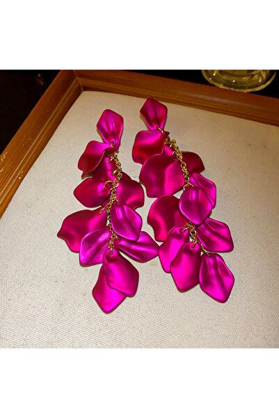 Choice15 style10 Bohemian Rose Petal Earrings Flower Red Yellow Blue Colors F...