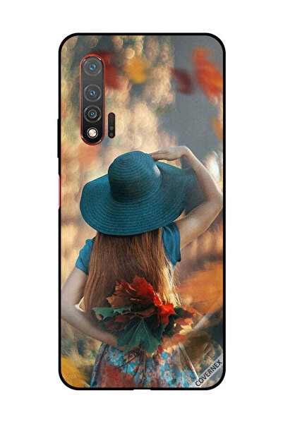 Covernex غطاء حماية لهاتف هواوي نوفا 6 5G - فتاة قبعة تخفي أوراق الحب