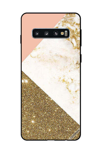 Covernex غطاء حماية لهاتف سامسونج جالاكسي S10 بنمط لامع ذهبي وغير لامع