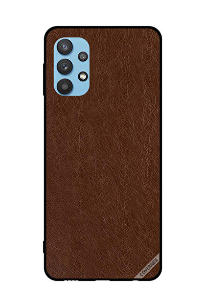 Covernex غطاء حماية لهاتف سامسونج جالاكسي M32 5G بنقشة جلد بني داكن