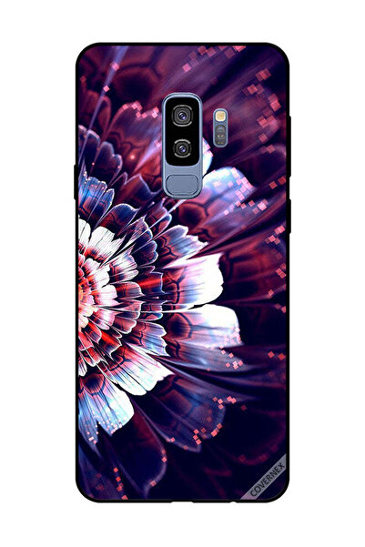 Covernex غطاء حماية لهاتف سامسونج جالاكسي S9 بلس مع زهرة كبيرة منعكسة على الج...