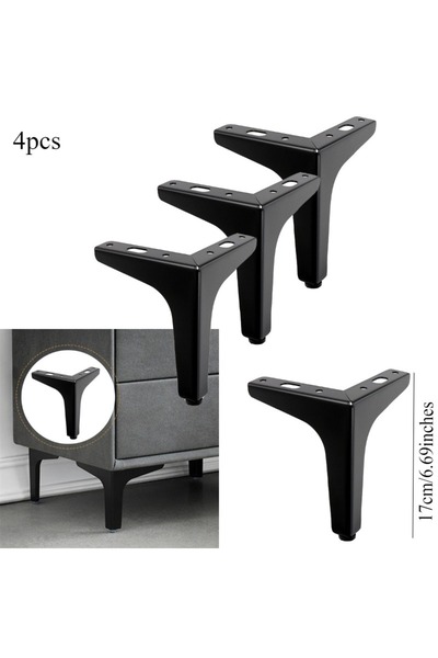 Choice 4pcs-17cm Black 4pcs DIY Replacement Sofa Feet Metal Legs for Furnitur...