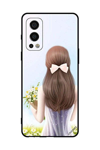 Covernex غطاء حماية لهاتف OnePlus Nord 2 5G، فتاة جميلة تحمل الزهور