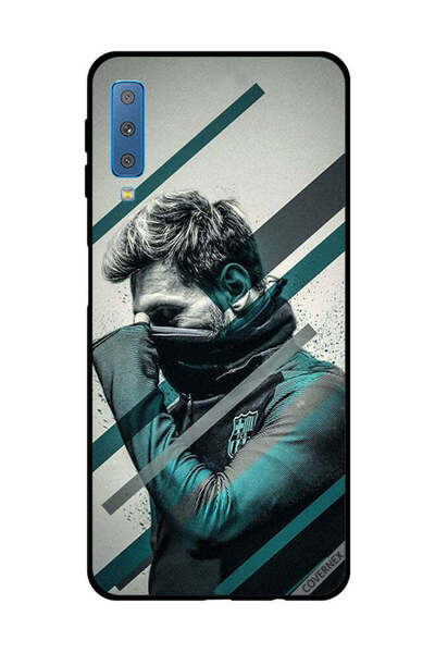 Covernex غطاء حماية لهاتف سامسونج جالاكسي A7 2018 وجه ميسي المختبئ