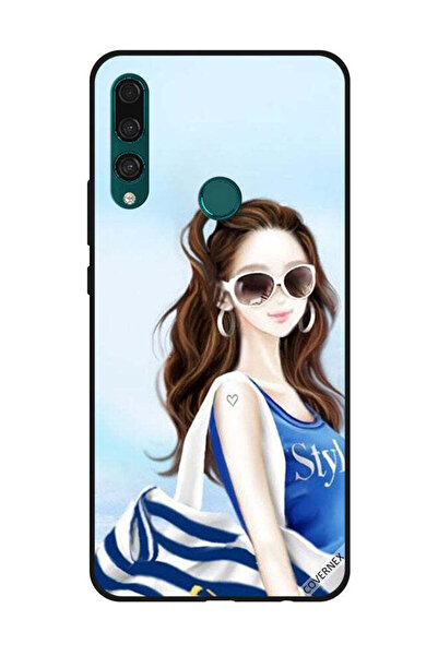 Covernex غطاء حماية لهاتف هواوي Y9 Prime 2019 - تصميم قميص أزرق