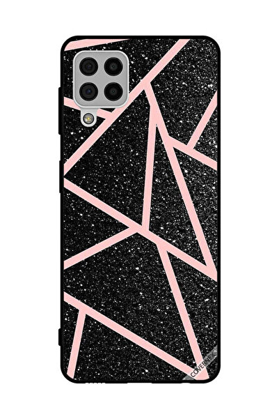 Covernex غطاء حماية لهاتف سامسونج جالاكسي A22 4G أسود لامع بنقشة مسارات وردية...