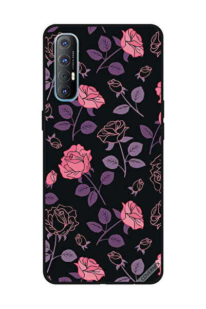 Covernex غطاء حماية لهاتف OPPO Reno 3 Pro - زهور وردية وأرجوانية
