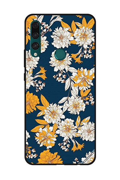 Covernex غطاء حماية لهاتف هواوي Y9 Prime 2019 بنقشة زهور وأوراق صفراء وبيضاء