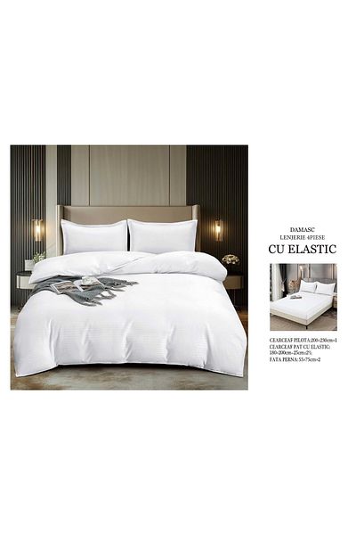 CHIRASO CHIRASO bedding set, DAMASK, ELASTIC sheet 180x200+25cm, Duvet sheet 200x230cm, 2 pillowcases