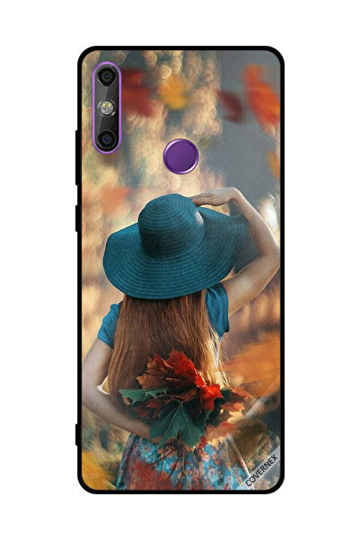 Covernex غطاء حماية لهاتف هواوي إنجوي 20E - فتاة قبعة تخفي أوراق الحب