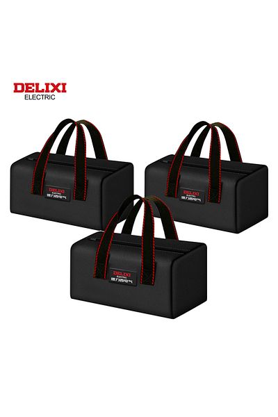 DELIXI ELECTRIC 3pcs DELIXI ELECTRIC Tool Bag Oxford Cloth Portable Storage Bag, Professional Electrician and Carpen