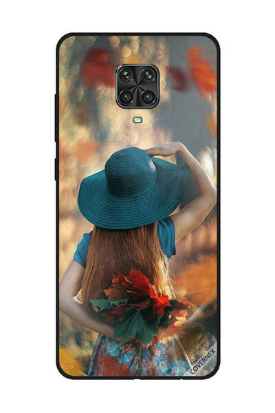 Covernex غطاء حماية لهاتف شاومي ريدمي نوت 9S/9 برو، فتاة قبعة تخفي أوراق الحب