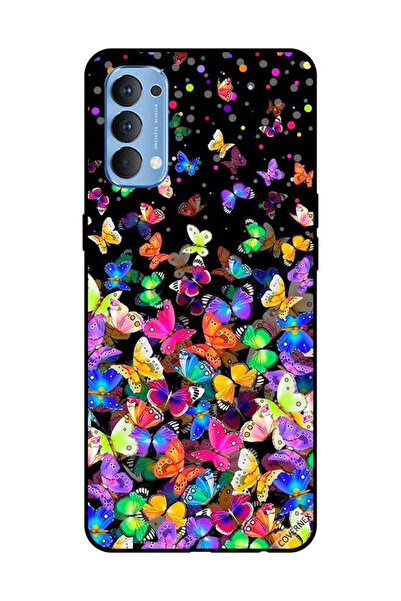 Covernex غطاء حماية لهاتف OPPO Reno 4 4G متعدد الألوان بنقشة فراشات صغيرة