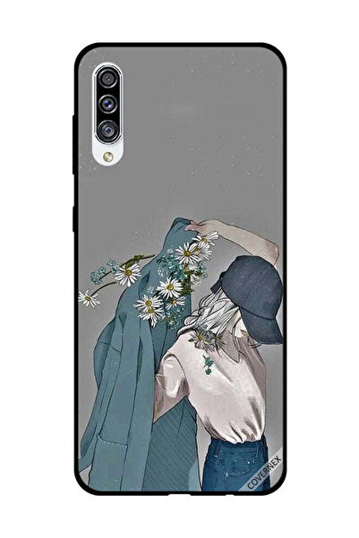 Covernex غطاء حماية لهاتف سامسونج جالاكسي A30s بقبعة فتاة ترتدي معطفًا مزهرًا