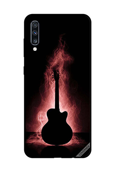 Covernex غطاء حماية لهاتف سامسونج جالاكسي A70 بطبعة انعكاس جيتار في الظلام