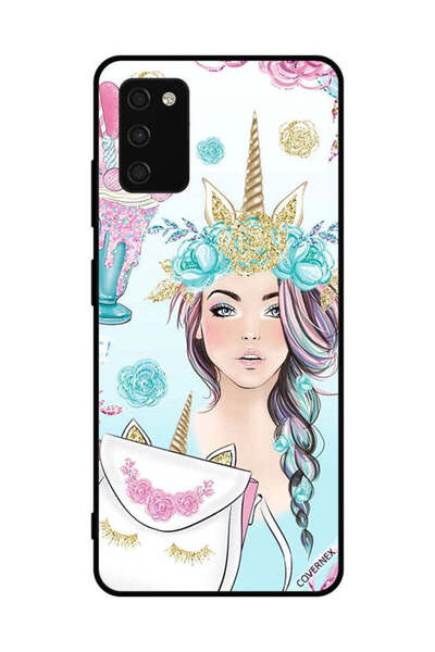 Covernex غطاء حماية لهاتف سامسونج جالاكسي A03s 4G رموش على الحقيبة وفتاة وحيد...