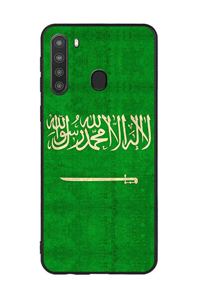 Covernex غطاء حماية لهاتف سامسونج جالاكسي A21 بعلم المملكة العربية السعودية ا...