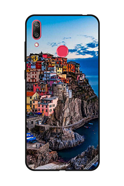 Covernex غطاء حماية لهاتف هواوي Y7 Prime 2019 - منازل ملونة على البحر
