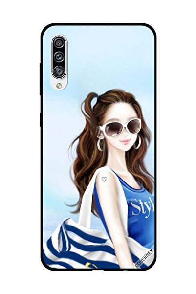 Covernex غطاء حماية لهاتف سامسونج جالاكسي A30s بتصميم قميص أزرق