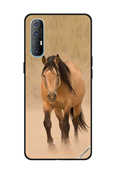 Covernex غطاء حماية لهاتف OPPO Reno 3 Pro - سباق الخيل البني