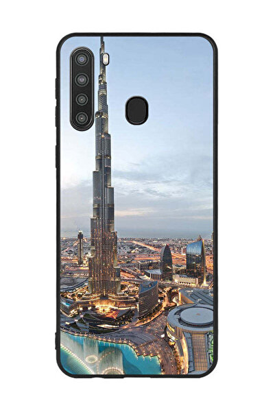 Covernex غطاء حماية لهاتف سامسونج جالاكسي A21 منظر جميل لوسط مدينة دبي