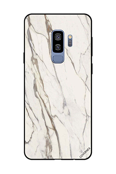 Covernex غطاء حماية لهاتف سامسونج جالاكسي S9 بلس بنمط رخامي أبيض متشقق