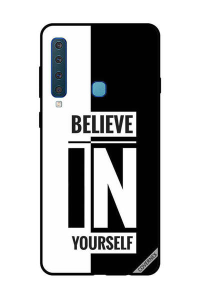 Covernex غطاء حماية لهاتف سامسونج جالكسي A9 2018 - ثق بنفسك - أسود وأبيض