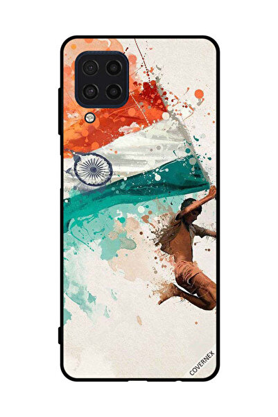 Covernex غطاء حماية لهاتف سامسونج جالاكسي F22 4G يحمل علم الهند أثناء الطيران