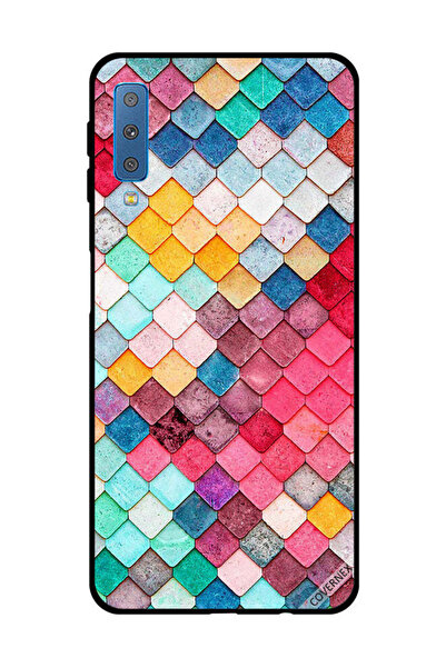 Covernex غطاء حماية لهاتف سامسونج جالاكسي A7 2018 بنمط مربع ماسي