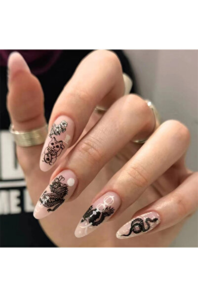 Choice PDJ1139-JP1586 24 قطعة أظافر صناعية قابلة للارتداء على شكل راقصة باليه...