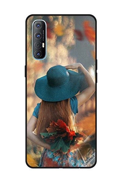 Covernex غطاء حماية لهاتف OPPO Reno 3 Pro - فتاة قبعة تخفي أوراق الحب