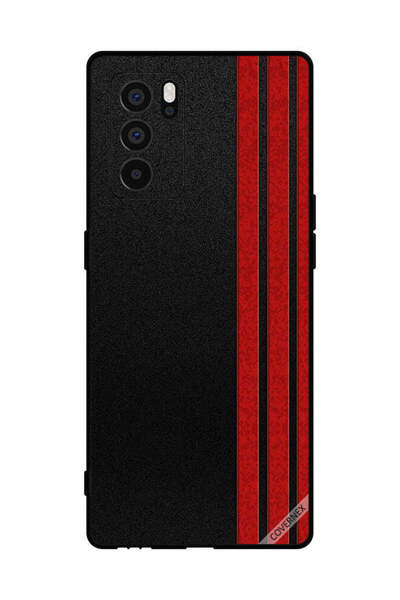 Covernex غطاء حماية لهاتف Oppo Reno6 Pro+ 5G بثلاثة خطوط عمودية حمراء